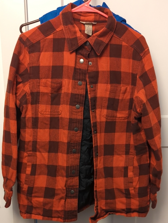 Duluth Trading Co Other - Men's Orange & Brown Plaid Field Jacket Duluth Flannel And Quilted Duck Line- M